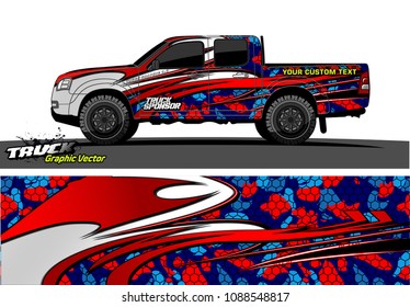 truck wrap design vector. abstract background for vehicle vinyl branding