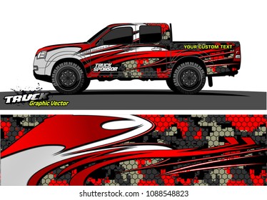 truck wrap design vector. abstract background for vehicle vinyl branding