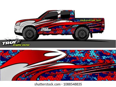 truck wrap design vector. abstract background for vehicle vinyl branding