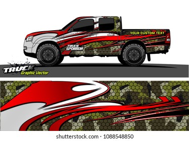 truck wrap design vector. abstract background for vehicle vinyl branding