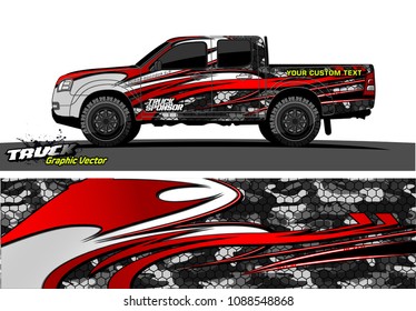 truck wrap design vector. abstract background for vehicle vinyl branding