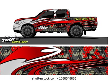 truck wrap design vector. abstract background for vehicle vinyl branding