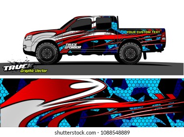 truck wrap design vector. abstract background for vehicle vinyl branding