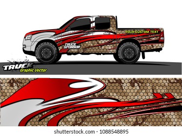 truck wrap design vector. abstract background for vehicle vinyl branding