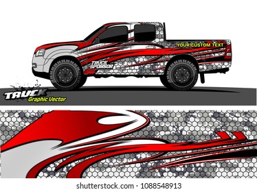truck wrap design vector. abstract background for vehicle vinyl branding