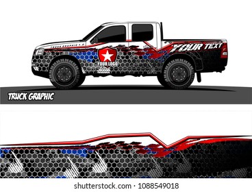 truck wrap design vector. abstract background for vehicle vinyl branding