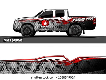 truck wrap design vector. abstract background for vehicle vinyl branding