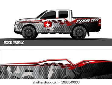 truck wrap design vector. abstract background for vehicle vinyl branding