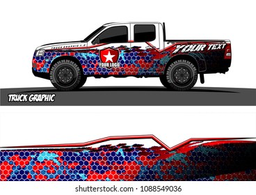 truck wrap design vector. abstract background for vehicle vinyl branding