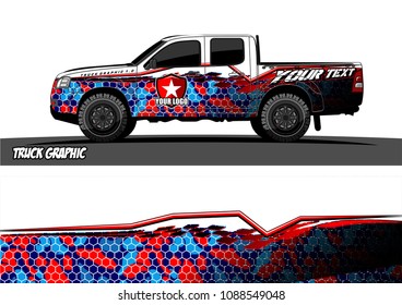 truck wrap design vector. abstract background for vehicle vinyl branding