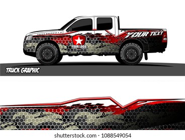 truck wrap design vector. abstract background for vehicle vinyl branding