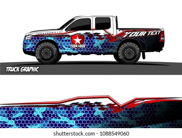 truck wrap design vector. abstract background for vehicle vinyl branding