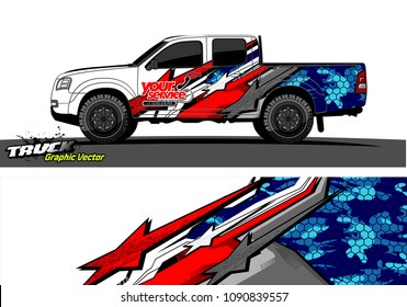 truck wrap design vector. abstract background for vehicle vinyl branding
