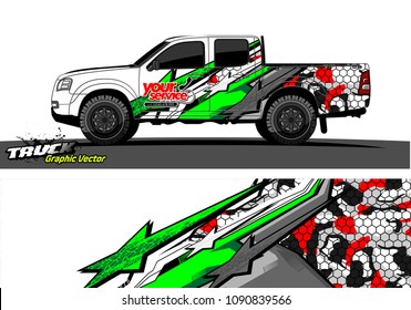 truck wrap design vector. abstract background for vehicle vinyl branding
