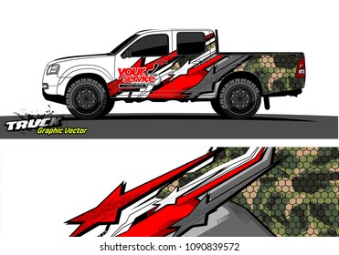 truck wrap design vector. abstract background for vehicle vinyl branding
