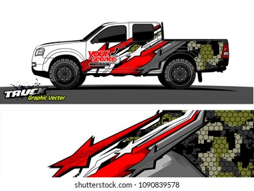 truck wrap design vector. abstract background for vehicle vinyl branding
