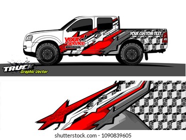 truck wrap design vector. abstract background for vehicle vinyl branding
