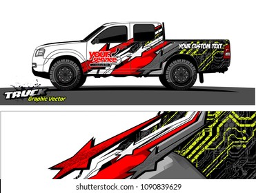 truck wrap design vector. abstract background for vehicle vinyl branding
