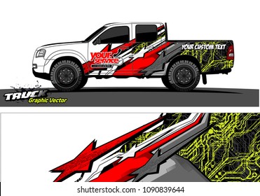 truck wrap design vector. abstract background for vehicle vinyl branding
