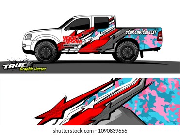truck wrap design vector. abstract background for vehicle vinyl branding
