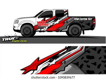 truck wrap design vector. abstract background for vehicle vinyl branding
