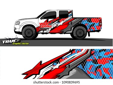 truck wrap design vector. abstract background for vehicle vinyl branding
