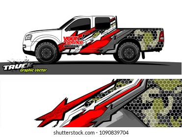 truck wrap design vector. abstract background for vehicle vinyl branding
