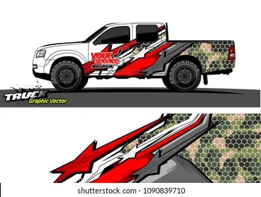 truck wrap design vector. abstract background for vehicle vinyl branding
