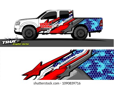 truck wrap design vector. abstract background for vehicle vinyl branding
