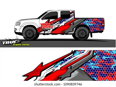truck wrap design vector. abstract background for vehicle vinyl branding

