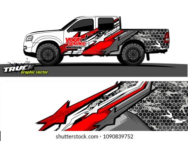 truck wrap design vector. abstract background for vehicle vinyl branding
