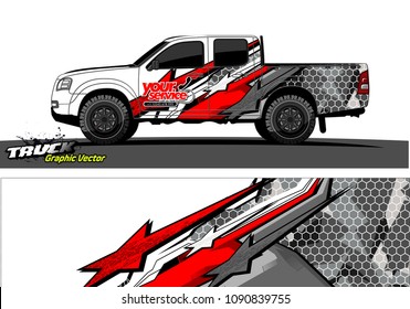 truck wrap design vector. abstract background for vehicle vinyl branding
