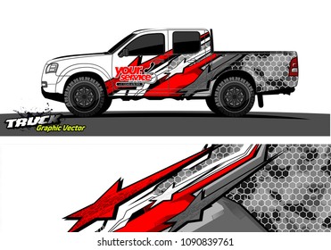 truck wrap design vector. abstract background for vehicle vinyl branding
