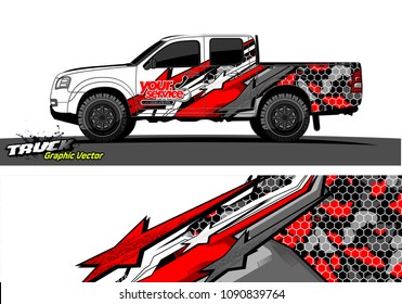 truck wrap design vector. abstract background for vehicle vinyl branding
