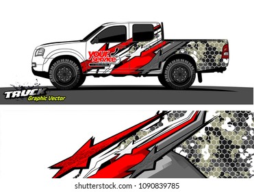 truck wrap design vector. abstract background for vehicle vinyl branding
