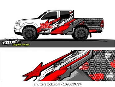 truck wrap design vector. abstract background for vehicle vinyl branding

