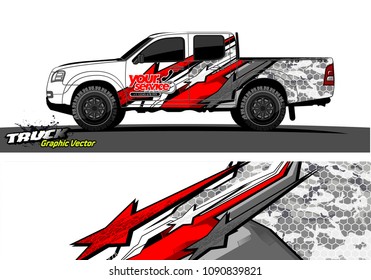 truck wrap design vector. abstract background for vehicle vinyl branding
