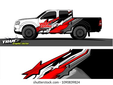 truck wrap design vector. abstract background for vehicle vinyl branding
