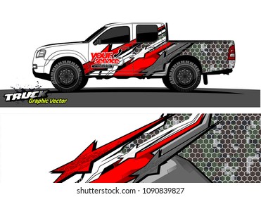 truck wrap design vector. abstract background for vehicle vinyl branding
