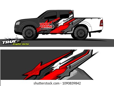 truck wrap design vector. abstract background for vehicle vinyl branding
