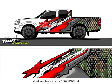 truck wrap design vector. abstract background for vehicle vinyl branding
