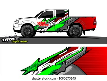 
truck wrap design vector. abstract background for vehicle vinyl branding