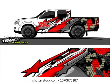 
truck wrap design vector. abstract background for vehicle vinyl branding