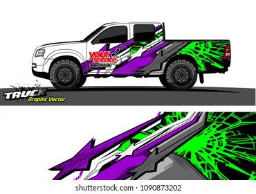 
truck wrap design vector. abstract background for vehicle vinyl branding