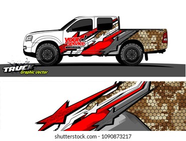 
truck wrap design vector. abstract background for vehicle vinyl branding