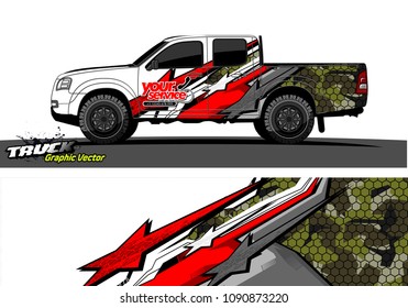 
truck wrap design vector. abstract background for vehicle vinyl branding
