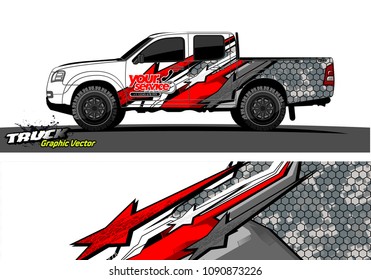 
truck wrap design vector. abstract background for vehicle vinyl branding