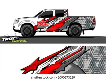 
truck wrap design vector. abstract background for vehicle vinyl branding