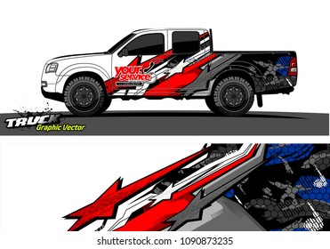 
truck wrap design vector. abstract background for vehicle vinyl branding