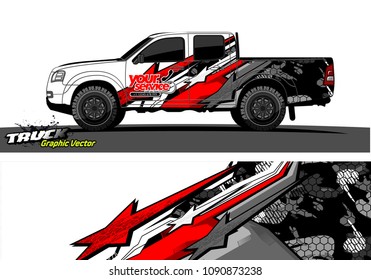 
truck wrap design vector. abstract background for vehicle vinyl branding